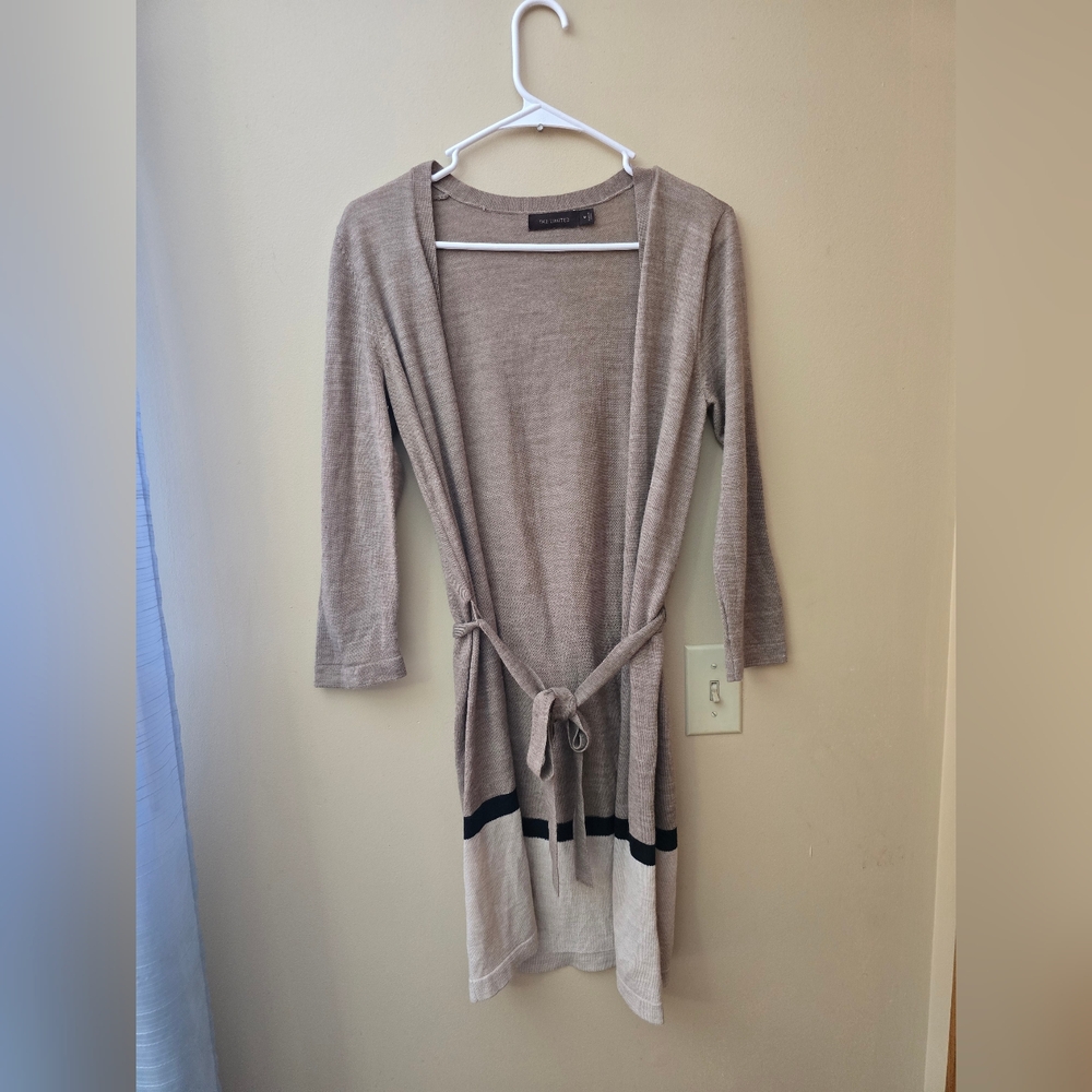The Limited Tan and Black Cardigan